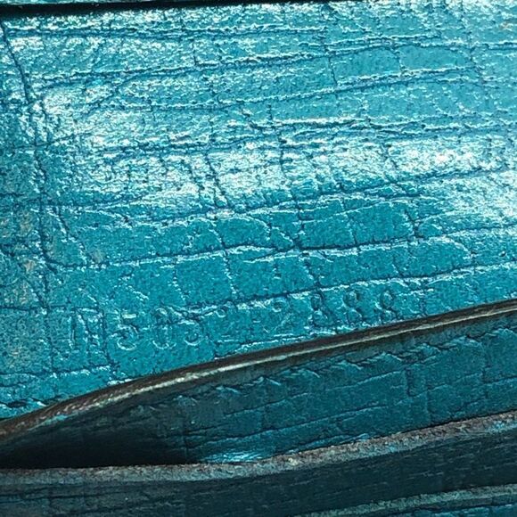 Authentic GUCCI Brown Coated Canvas & Teal Leather Designer Wallet - Picture 11 of 12